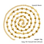 Gold Plated Heart Link Belly Chain Necklace