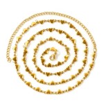 Gold Plated Heart Link Belly Chain Necklace
