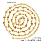 Gold Plated Heart Link Belly Chain Necklace