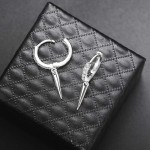 Cone Shaped Rose Gold Zircon Drop Earrings for Women
