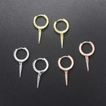 Cone Shaped Rose Gold Zircon Drop Earrings for Women