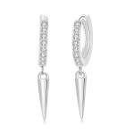 Cone Shaped Rose Gold Zircon Drop Earrings for Women