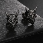 Nordic Viking Ram Skull Stud Earrings for Men & Women