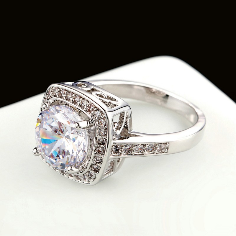 Austrian Crystal Ring in Silver