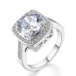 Austrian Crystal Ring in Silver