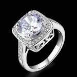 Austrian Crystal Ring in Silver