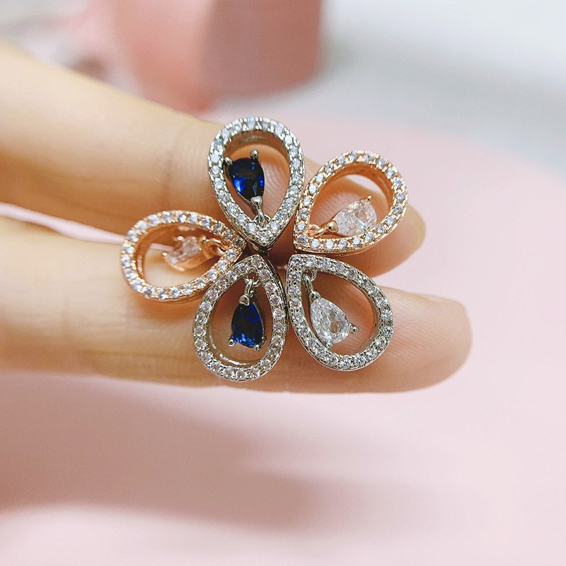 Waterdrop Cubic Zirconia Stud Earrings for Women