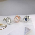 Waterdrop Cubic Zirconia Stud Earrings for Women