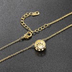Minimalist Zirconia Round Pendant Choker Necklace for Women
