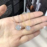 Minimalist Zirconia Round Pendant Choker Necklace for Women