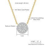 Minimalist Zirconia Round Pendant Choker Necklace for Women