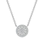 Minimalist Zirconia Round Pendant Choker Necklace for Women