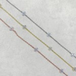 Four Leaf Clover Crystal Anklet for Women - Delicate Kpop Style Thin Chain