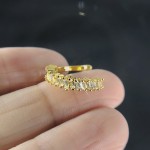 Fake Piercing Cartilage Ear Clip with Micro-Set Zircon, Silver Color