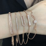 Rose Gold Angel Wing Bracelet with Austrian Crystals for Women