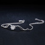 Rose Gold Angel Wing Bracelet with Austrian Crystals for Women