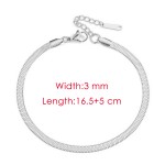 Gold Color Stainless Steel Blade Chain Anklet for Women