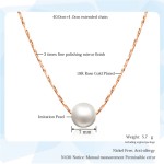 Rose Gold Imitation Pearl Necklace and Earring Set for Women