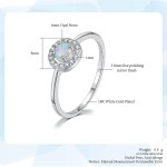 4mm Opal Stone Silver Ring for Women