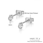 Small Crystal Stud Earrings for Women – Cute Zirconia Daily Fashion Jewelry