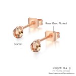 Small Crystal Stud Earrings for Women – Cute Zirconia Daily Fashion Jewelry