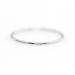 Dainty Cubic Zirconia Thin Stackable Ring for Women