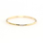 Dainty Cubic Zirconia Thin Stackable Ring for Women