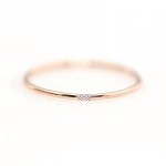 Dainty Cubic Zirconia Thin Stackable Ring for Women
