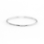 Dainty Cubic Zirconia Thin Stackable Ring for Women
