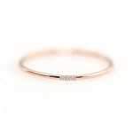 Dainty Cubic Zirconia Thin Stackable Ring for Women