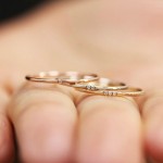 Dainty Cubic Zirconia Thin Stackable Ring for Women