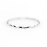 Dainty Cubic Zirconia Thin Stackable Ring for Women