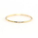 Dainty Cubic Zirconia Thin Stackable Ring for Women