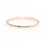 Dainty Cubic Zirconia Thin Stackable Ring for Women