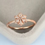Crystal Flower Zircon Ring for Women – Elegant Wedding Engagement Jewelry