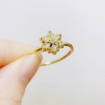 Crystal Flower Zircon Ring for Women – Elegant Wedding Engagement Jewelry