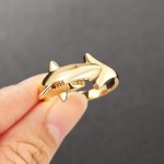 Adjustable Gold Shark Ring for Men and Women