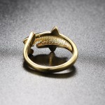 Adjustable Gold Shark Ring for Men and Women
