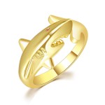 Adjustable Gold Shark Ring for Men and Women
