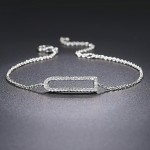 Minimalist Rose Gold CZ Wing and Bow Charm Bracelet for Women