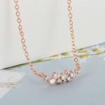 Mini Zircon Rose Gold Pendant Necklace for Women