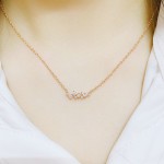 Mini Zircon Rose Gold Pendant Necklace for Women