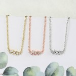 Mini Zircon Rose Gold Pendant Necklace for Women