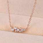 Mini Zircon Rose Gold Pendant Necklace for Women