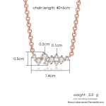 Mini Zircon Rose Gold Pendant Necklace for Women