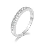 Dainty Rose Gold Crystal Ring for Women