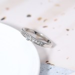 Dainty Rose Gold Crystal Ring for Women
