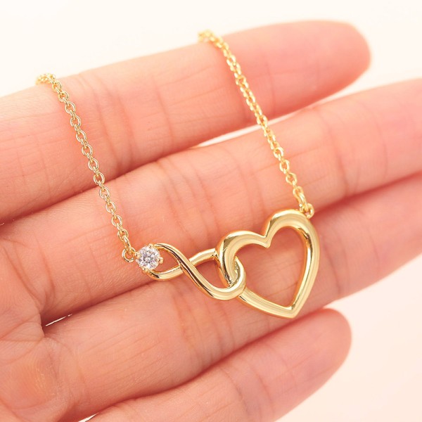 Crystal Heart Pendant Necklace for Women, Gold Color Choker