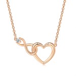 Crystal Heart Pendant Necklace for Women, Gold Color Choker