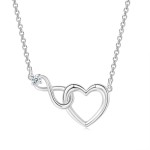 Crystal Heart Pendant Necklace for Women, Gold Color Choker